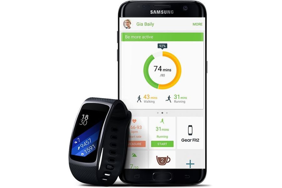 Работа Samsung Gear Fit 2 в паре со смартфоном