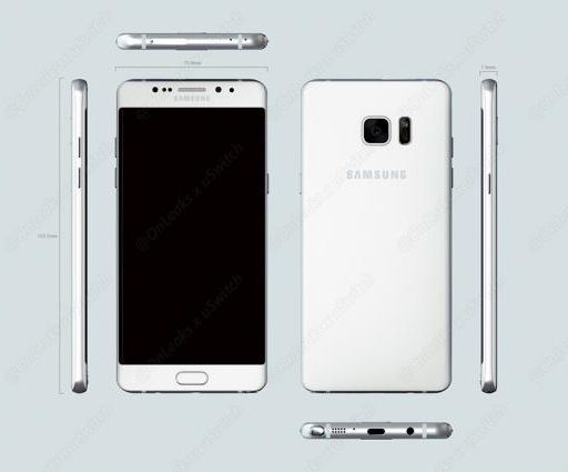 Размеры Samsung Galaxy Note 6 (Galaxy Note 7)