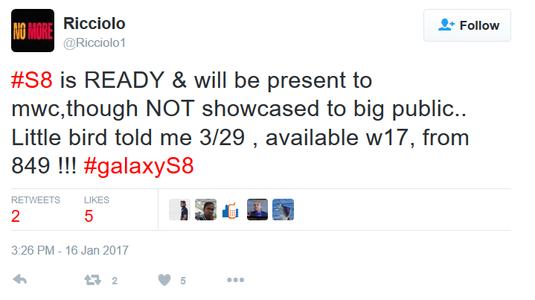 Презентация Samsung Galaxy S8, вероятно, будет перенесена на 29 марта