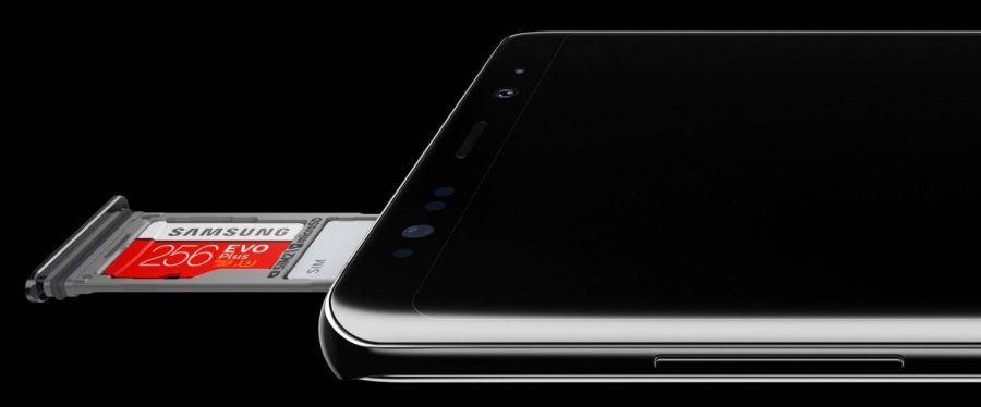 Samsung Galaxy Note 8 поддерживает расширение памяти