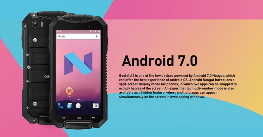 Geotel A1 является одним из самых недорогих смартфонов под управлением Android 7 Nougat