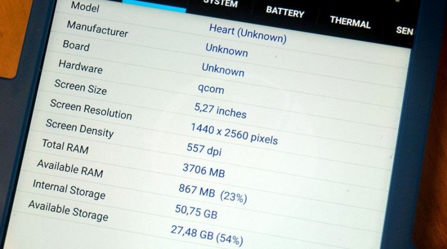 Технические характеристики Nokia 9 по данным утилиты CPU-Z