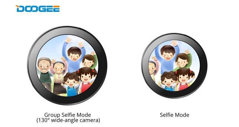 Режим "Group Selfie Mode" фронтальной камеры Doogee Mix 2