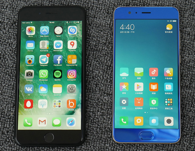 Xiaomi Mi Note 3 в сравнении с Apple iPhone 7 Plus