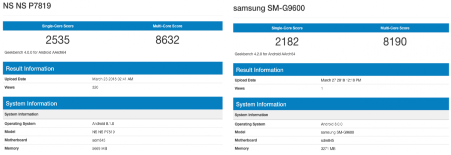 OnePlus 6 может "уделать" по производительности Samsung Galaxy S9