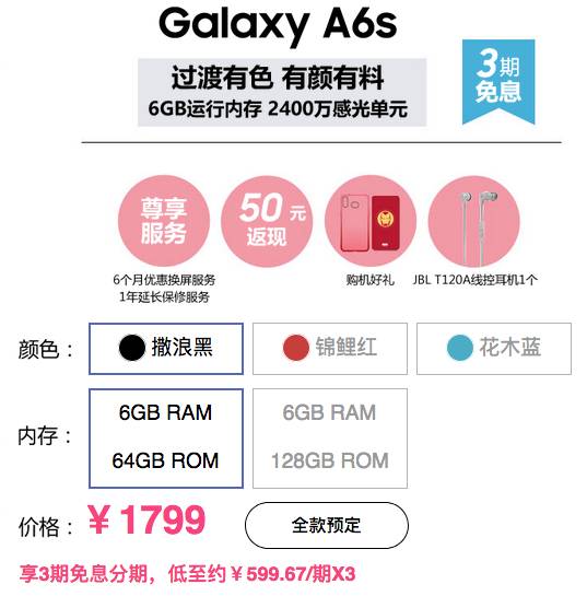 Цена Samsung Galaxy A6s