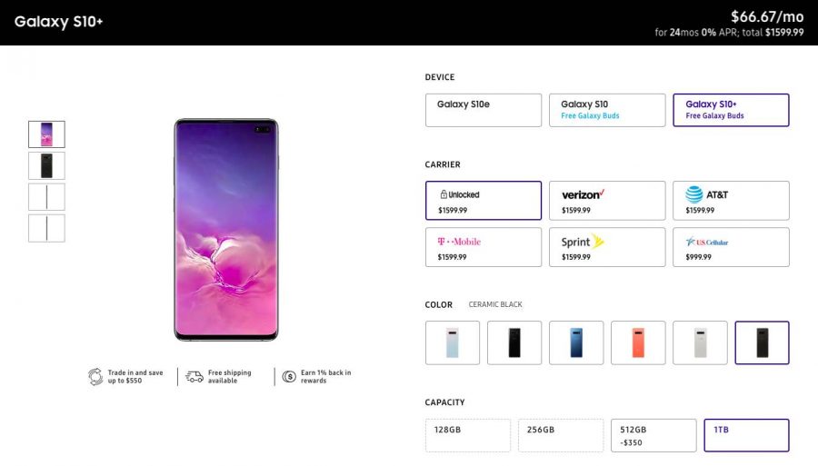 Цена Samsung Galaxy S10+ Pro